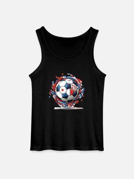Fußball Ball - Gildan Männer Tank Top - Schwarz