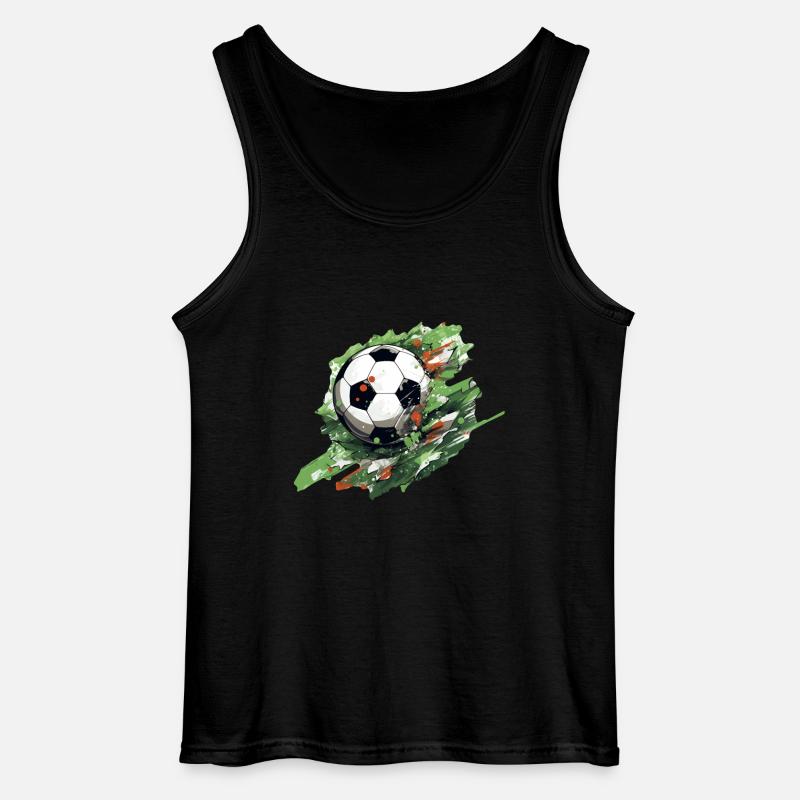 Fußball Ball - Gildan Männer Tank Top - Schwarz