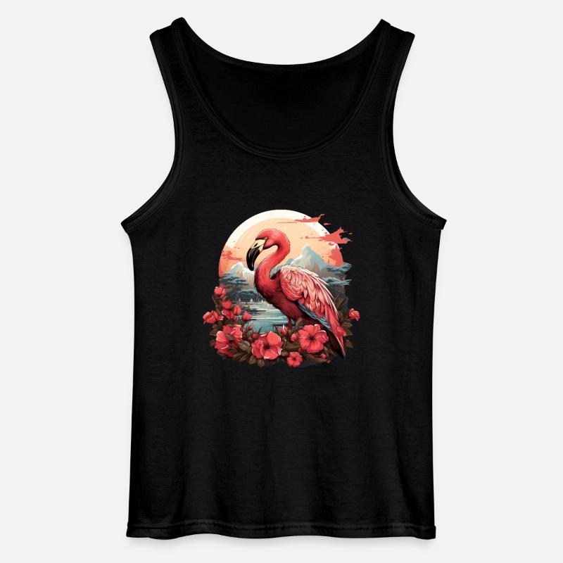Flamingo - Gildan Männer Tank Top - Schwarz