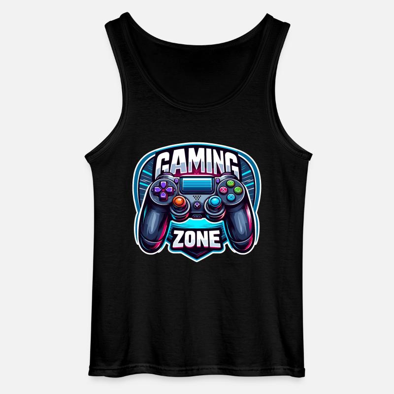 Gaming Zone - Controller Illustration - Gildan Männer Tank Top - Schwarz