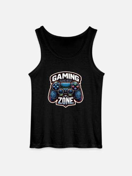 Gaming Zone - Controller Illustration - Gildan Männer Tank Top - Schwarz