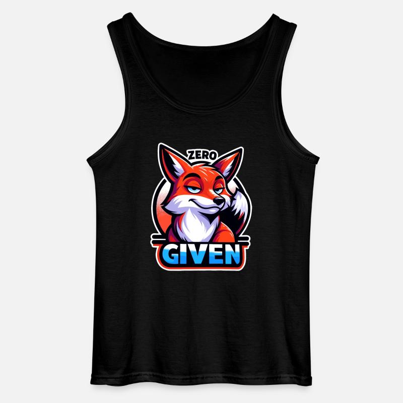 Zero Given - Fox Illustration - Gildan Men’s Tank Top - black