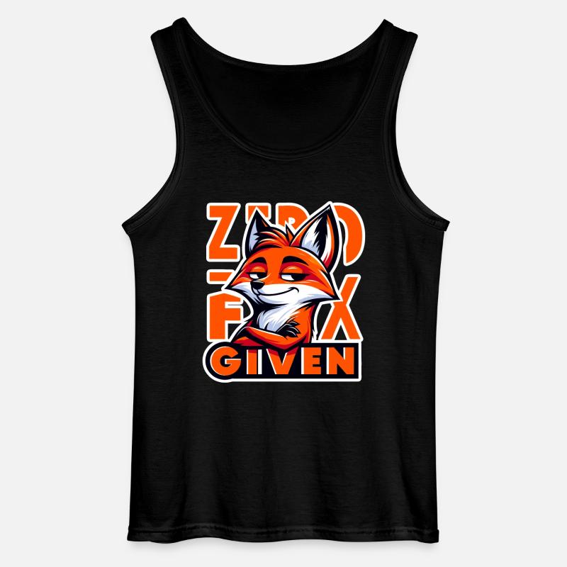Zero Given - Fox Illustration - Gildan Men’s Tank Top - black