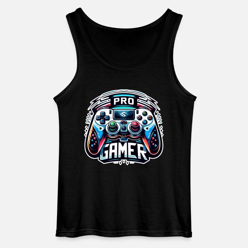 Pro Gamer - Controller Illustration - Gildan Men’s Tank Top - black