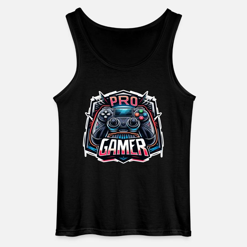 Pro Gamer - Controller Illustration - Gildan Men’s Tank Top - black