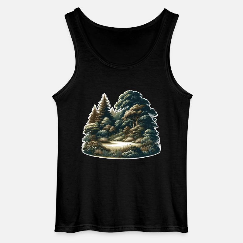 Landschaft - Illustration - Gildan Männer Tank Top - Schwarz