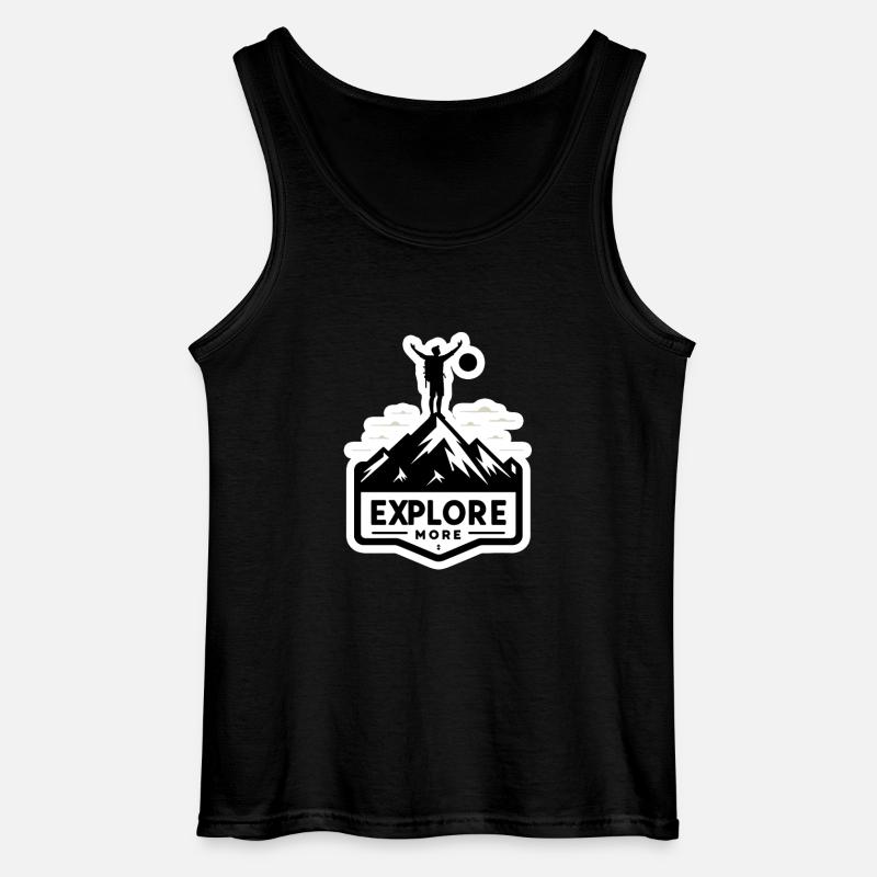 Explore more - Wanderer - Gildan Men’s Tank Top - black