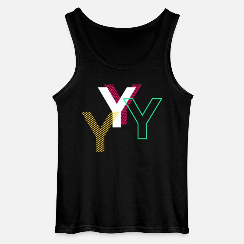 Y Buchstabe - Gildan Männer Tank Top - Schwarz