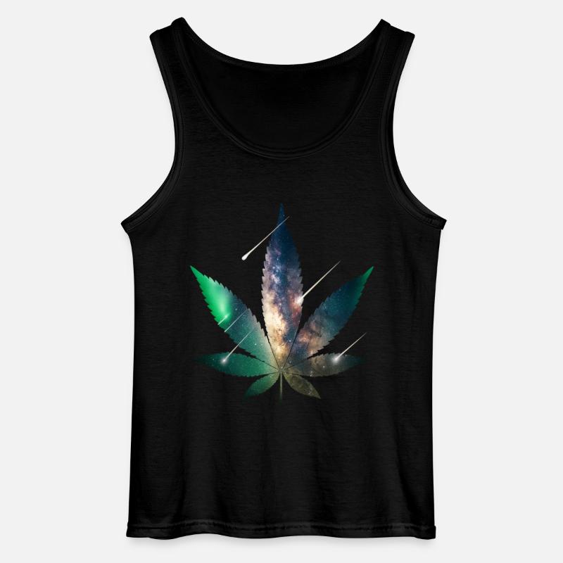 Galaxy Hanfblatt - Cannabis - Weed - Gildan Männer Tank Top - Schwarz