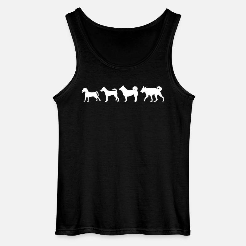 Hund Evolution - Gildan Männer Tank Top - Schwarz