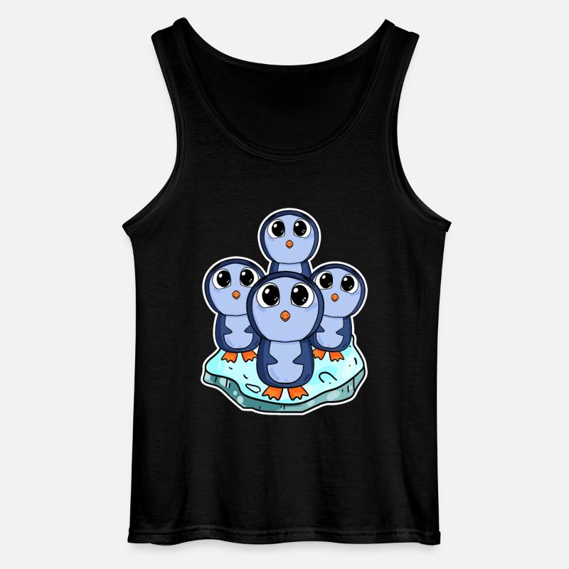 Pinguine - Gildan Männer Tank Top - Schwarz