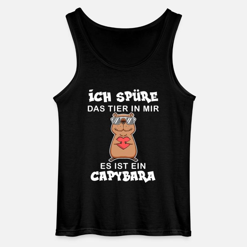 Capybara - Gildan Männer Tank Top - Schwarz