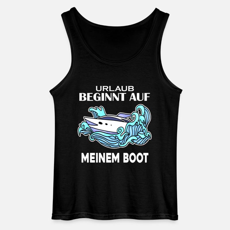 Boot - Gildan Männer Tank Top - Schwarz