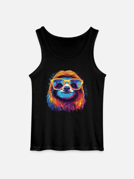 Cool Sloth - Gildan Men’s Tank Top - black