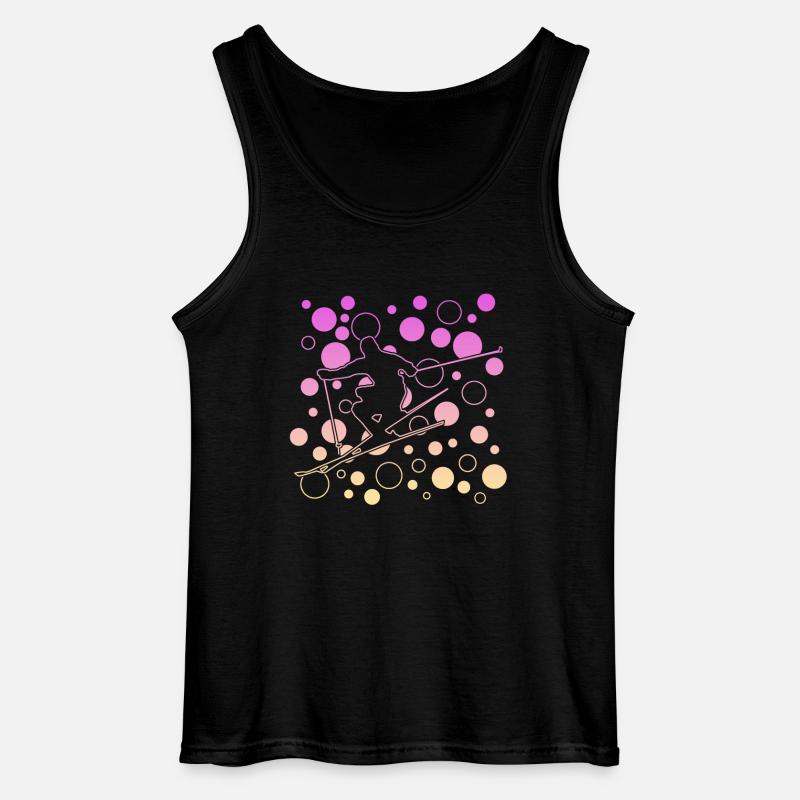 Ski - Gildan Männer Tank Top - Schwarz