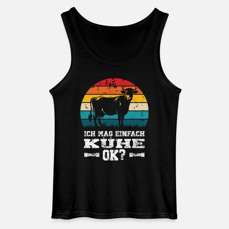 Ich mag Kühe - Gildan Männer Tank Top - Schwarz