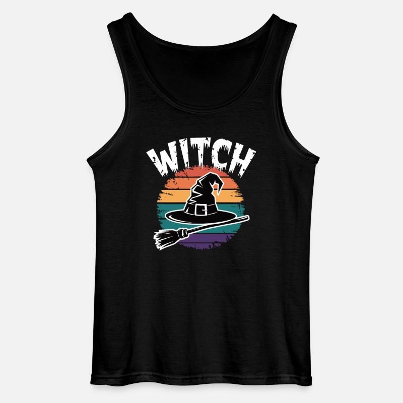 Witch Sunset Design - Gildan Men’s Tank Top - black