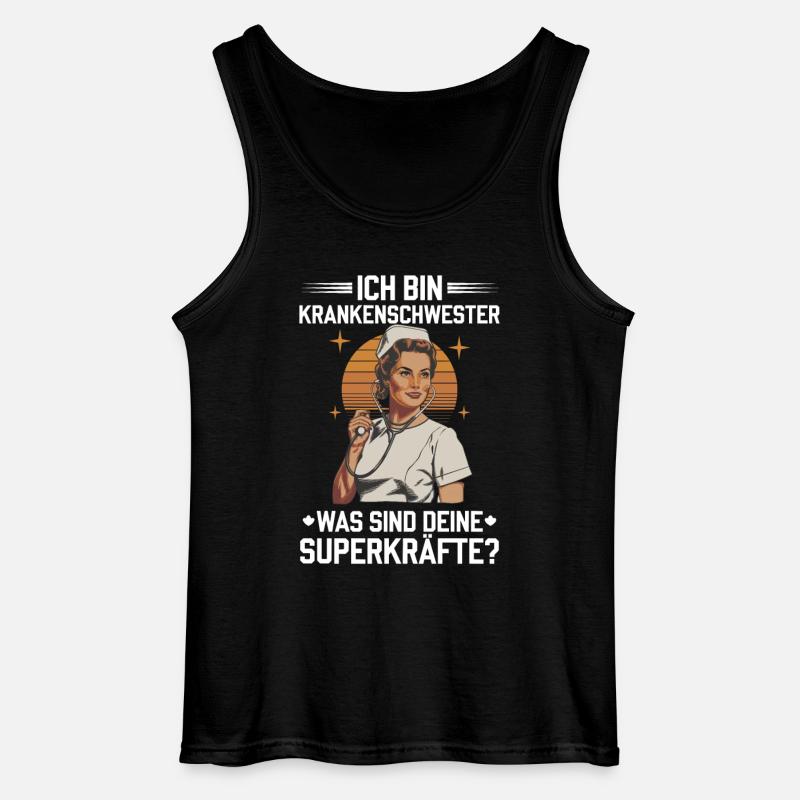 Superpower Krankenschwester - Gildan Männer Tank Top - Schwarz