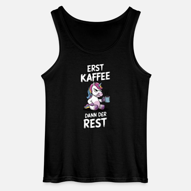 Kaffee EInhorn - Gildan Männer Tank Top - Schwarz