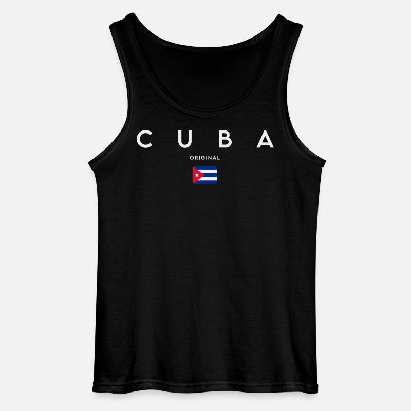 Cuban flag, Cuban pride - Gildan Men’s Tank Top - black