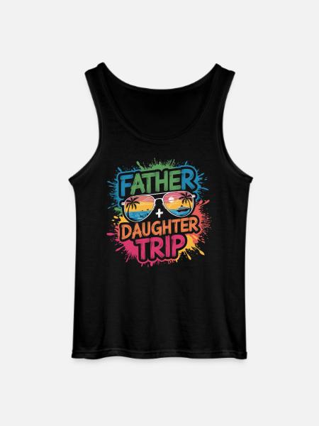 Father-Daughter Trip Shirt - Gildan Men’s Tank Top - black