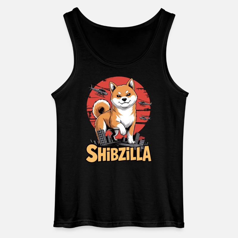 Shibzilla – Chaos mit Side-Eye - Gildan Männer Tank Top - Schwarz
