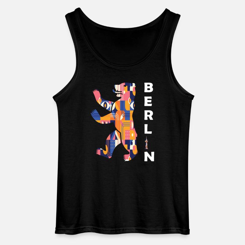 Berliner Bär - Gildan Männer Tank Top - Schwarz