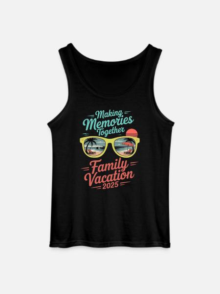 Family vacation 2025 - Gildan Men’s Tank Top - black