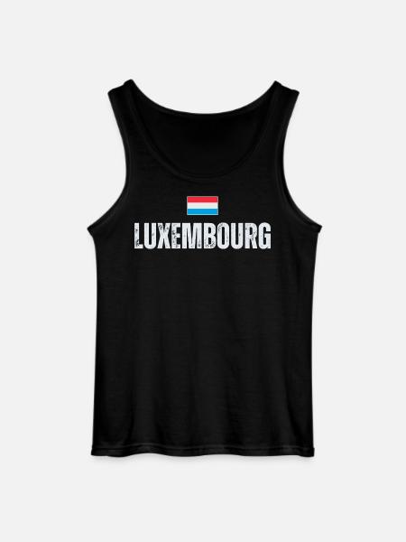 Flag of Luxembourg, Luxembourg pride - Gildan Men’s Tank Top - black