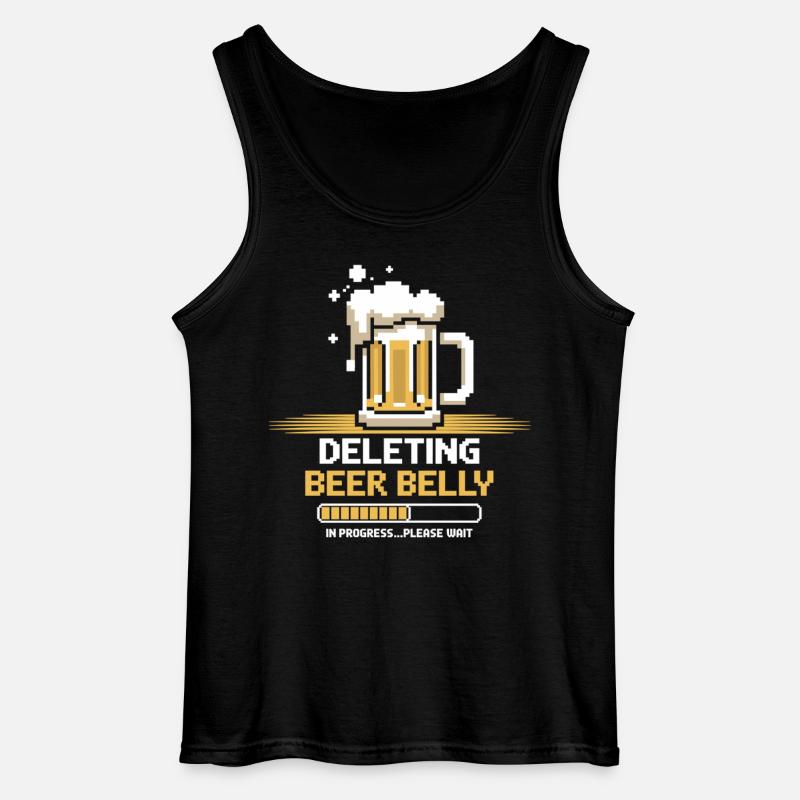 Progress: Clear beer belly - Gildan Men’s Tank Top - black