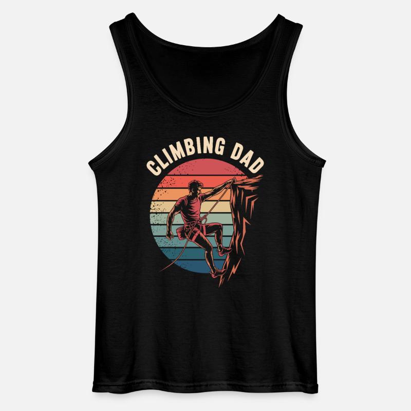 Climbing Dad - Gildan Männer Tank Top - Schwarz