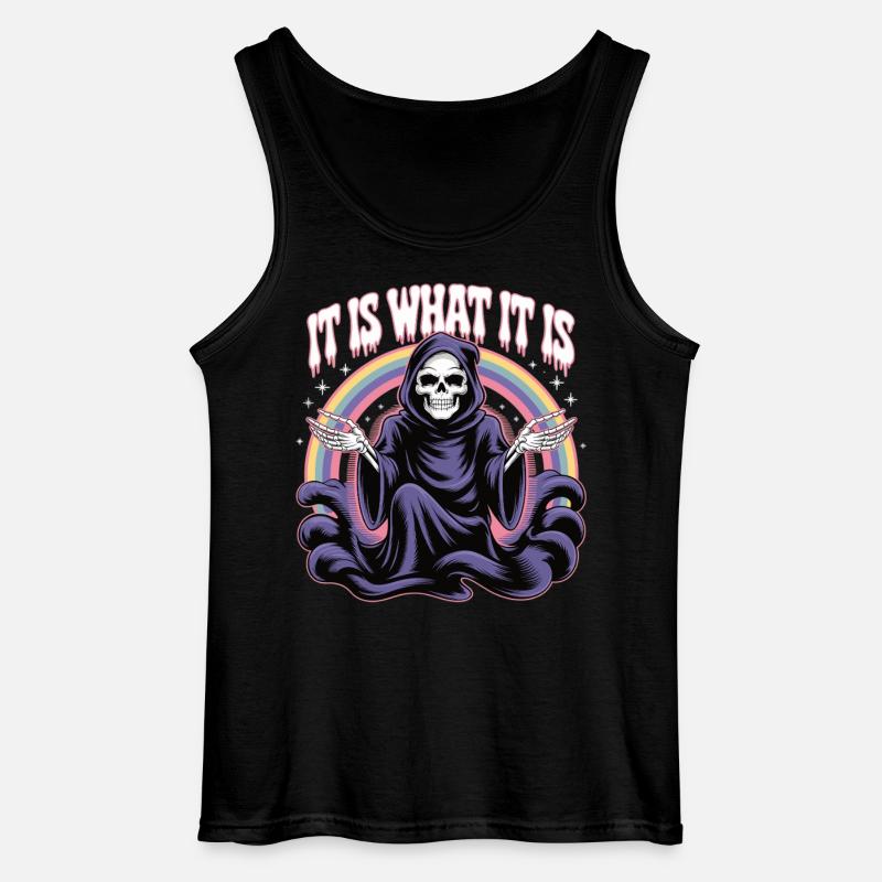 Schwarzer Humor mit Stil - Gildan Männer Tank Top - Schwarz