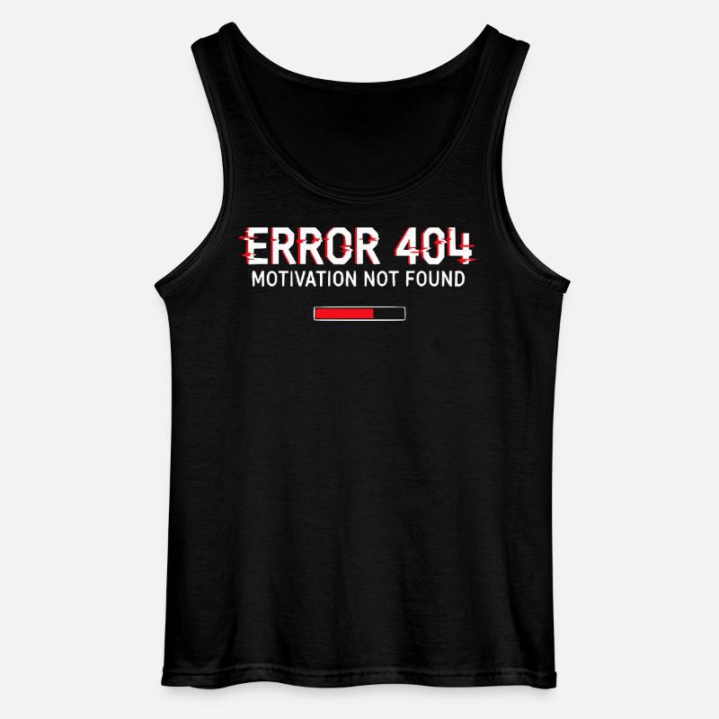 Fehler 404 Motivation - Gildan Männer Tank Top - Schwarz