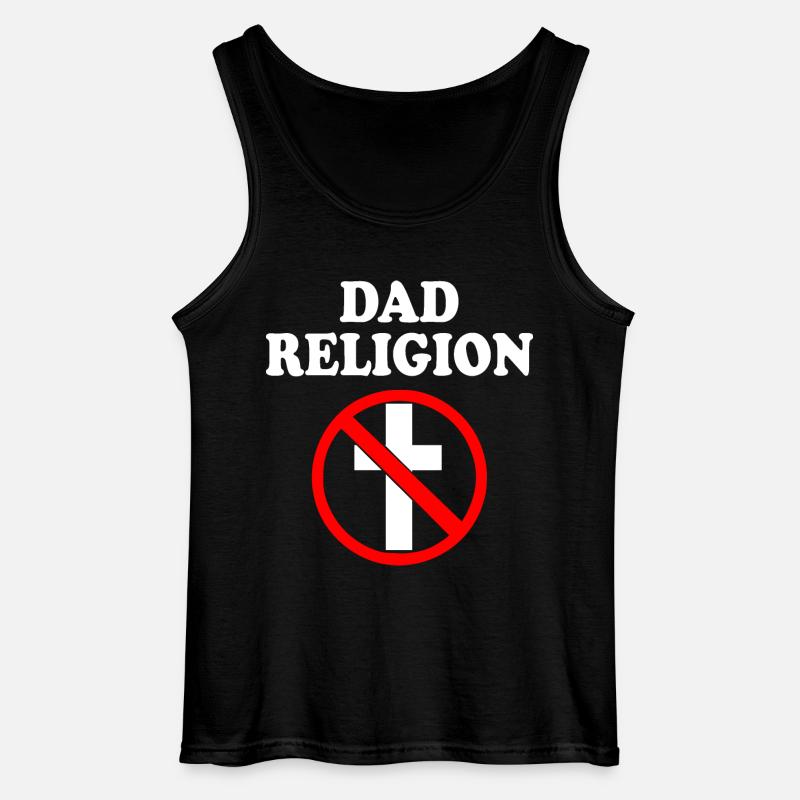 dad religion - Gildan Männer Tank Top - Schwarz