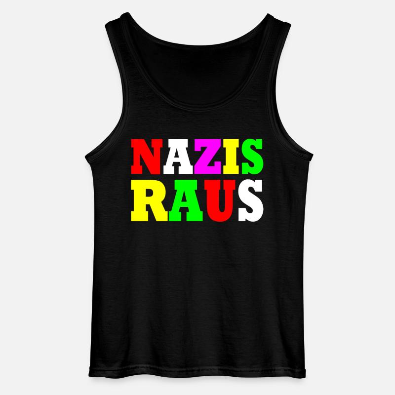 Nazis raus - Gildan Männer Tank Top - Schwarz