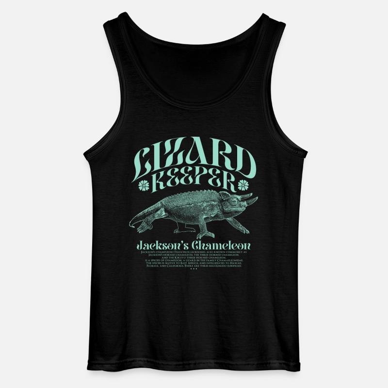 Jackson's Chamäleon Echsenhalter - Gildan Männer Tank Top - Schwarz
