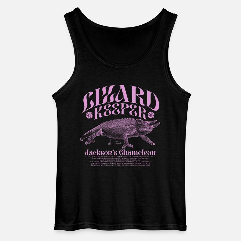 Jackson's Chamäleon Echsenhalter - Gildan Männer Tank Top - Schwarz