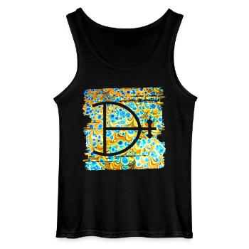 magnesium e 243 - Gildan Männer Tank Top - Schwarz - Vorne - AI Model Male 185 dark (185cm)