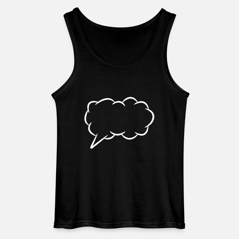 Speech bubble thought bubble - Gildan Men’s Tank Top - black