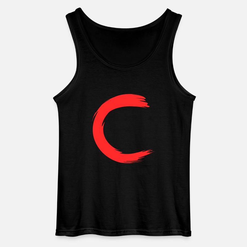 Buchstabe C Anfangsbuchstabe Name - Gildan Männer Tank Top - Schwarz