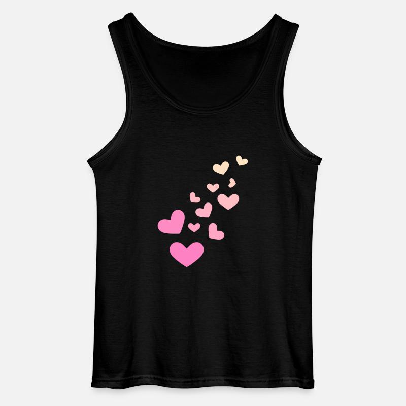 Herzchen Herz - Gildan Männer Tank Top - Schwarz