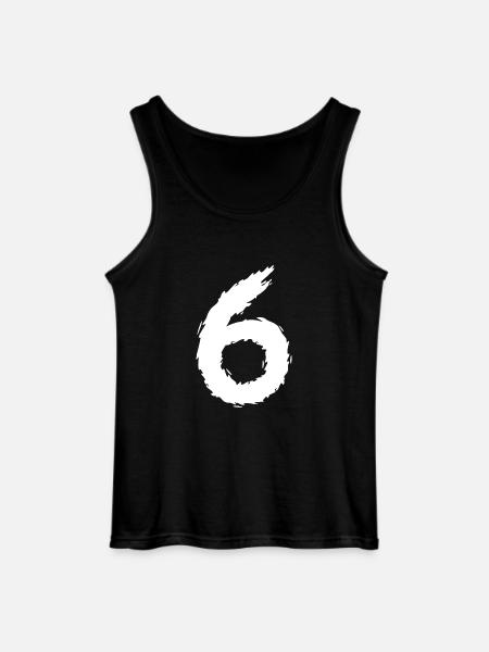 Number 6 - Gildan Men’s Tank Top - black