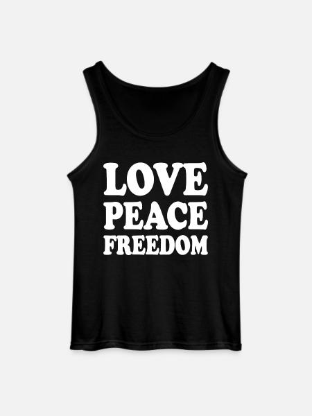 Love peace freedom - Gildan Men’s Tank Top - black