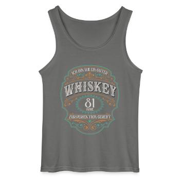 81 Jahre bin guter Whisky Whiskey 81. Geburtstag - Gildan Männer Tank Top - Anthrazit - Vorne - AI Model Male 185 dark (185cm)