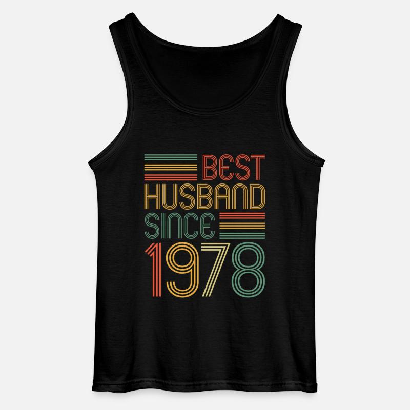 45. Hochzeitstag Bester Ehemann seit 1978 - Gildan Männer Tank Top - Schwarz
