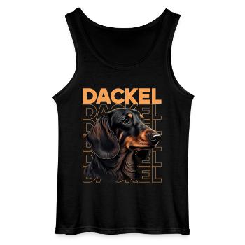 Rauhaardackel Dachshund Hund Hunde Welpe Dackel - Gildan Männer Tank Top - Schwarz - Vorne - AI Model Male 185 dark (185cm)