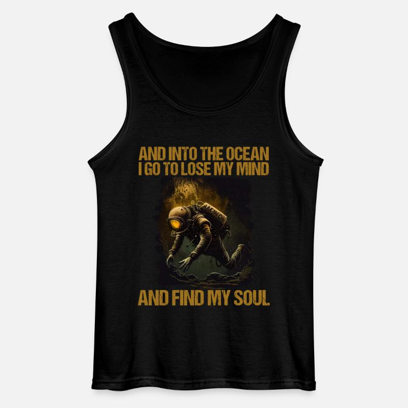 Diving Diver Diver - Gildan Men’s Tank Top - black