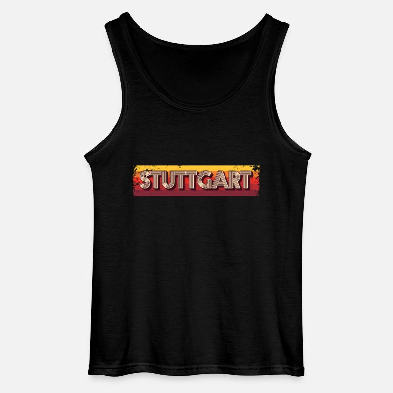 Stuttgartererin Stuttgarterer Stuttgarter - Gildan Männer Tank Top - Schwarz