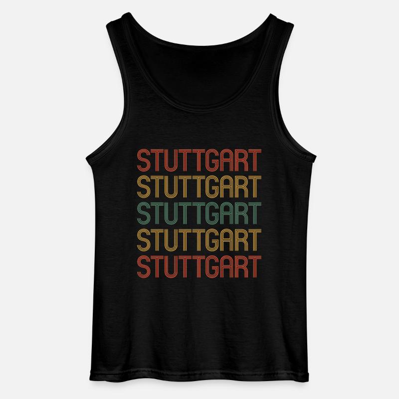 Stuttgartererin Stuttgarterer Stuttgarter - Gildan Männer Tank Top - Schwarz