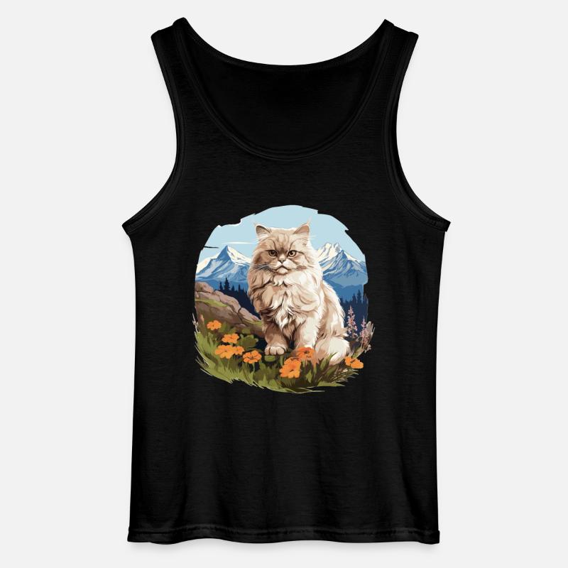 Persian Cat Perser Katze - Gildan Men’s Tank Top - black